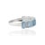Not Yet Made - Made To Order 2.2ct Emerald-Cut Aquamarine & Diamond Half Eternity Band Ring Size 6.5 in 18k Gold For Sale - Image 5 of 14