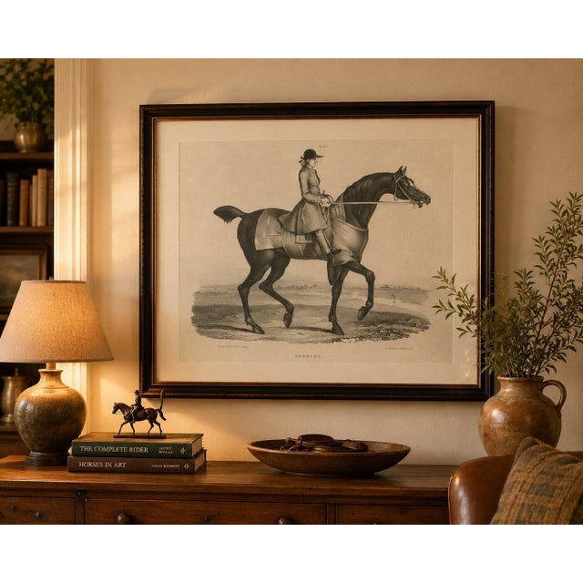 Sedbury – Antique Equestrian Horse & Rider Portrait, Gauci & Hullmandel c.1840 A refined nineteenth-century sporting...