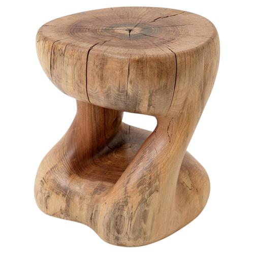 Sculptural Side Table in Walnut from Logniture For Sale - Image 16 of 16