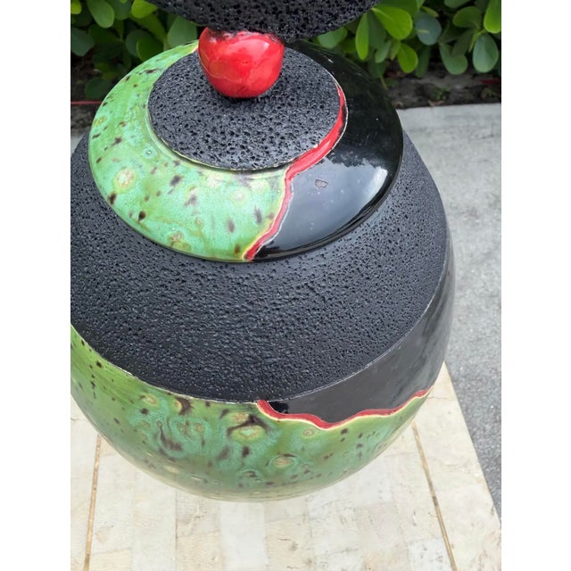 Vintage Large Studio Ceramic Covered Urn For Sale - Image 12 of 12