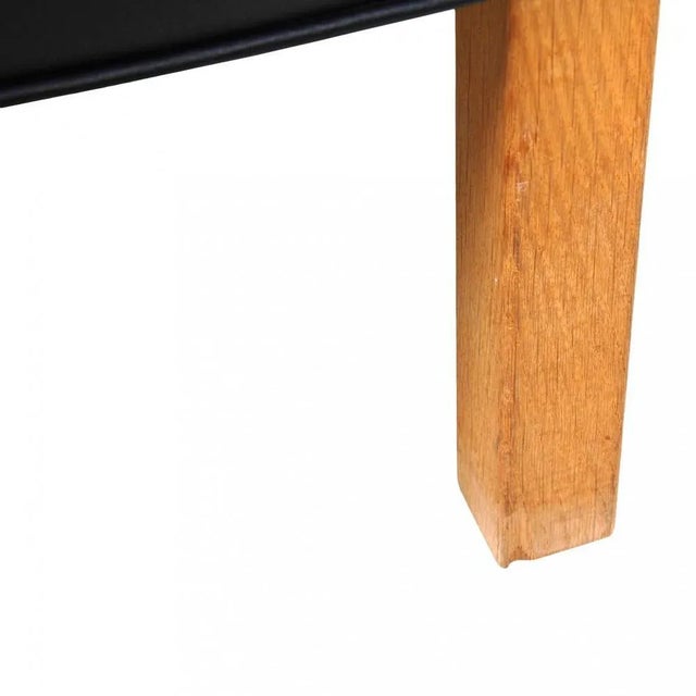 Black 2322 2-Seater Sofa in Black Bison Leather and Oak by Børge Mogensen for Fredericia, 1890s For Sale - Image 8 of 9