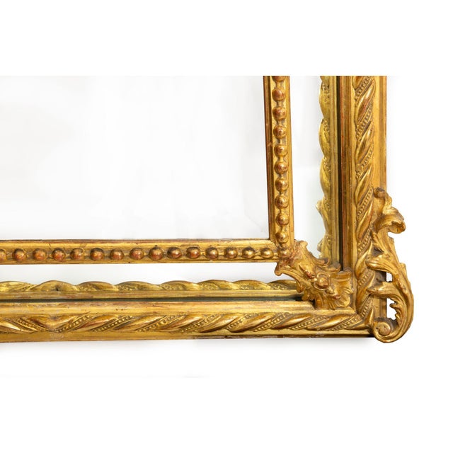 Pair of 19th Century French Neoclassical Antique Giltwood “Wedding” Mirrors For Sale - Image 13 of 18