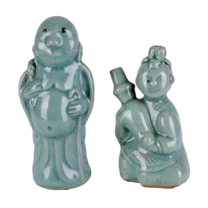 Mid-20th Century Korean Celadon Water Droppers - a Pair