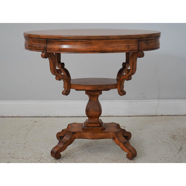 Age: Approx: 30 Years Old Details: Factory Distressed Walnut Nice Curved Bases High Quality Construction Nice Inlay Work...
