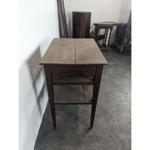2000 - 2009 Bedside Table with Drawer and Stained Wood Shelf For Sale - Image 5 of 6