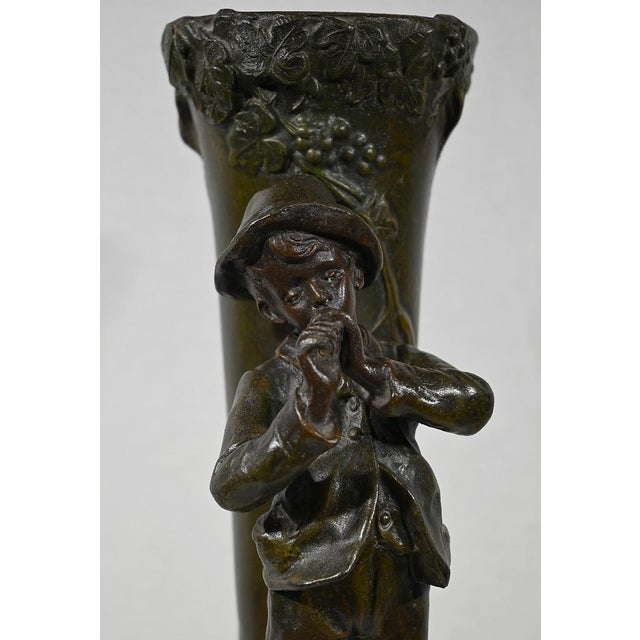 Late 19th Century Enfants Musiciens Vases in the style of A. Moreau, Set of 2 For Sale - Image 12 of 18