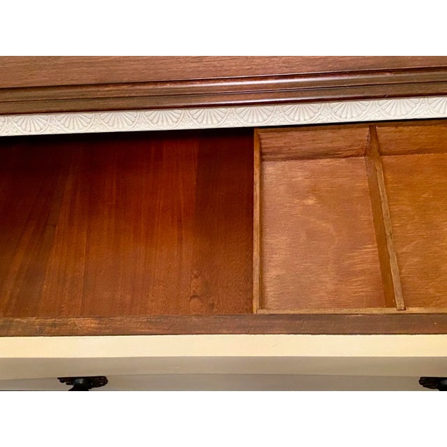 French 1930 Walnut Buffett / Sideboard With Two Drawers and Two Doors. For Sale - Image 3 of 11