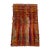 Vintage Filikli Tulu Rug 3x5 – Konya Long Pile Vertical Stripes in Orange & Red For Sale