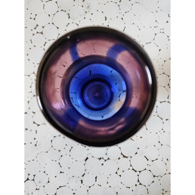 Late 20th Century Handmade Multicolor Thick Double Donut Footed Vase For Sale - Image 9 of 9