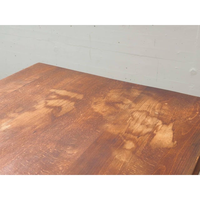 Vintage Dining Table with Cast Iron Frame and Wood Top, 1930s For Sale - Image 13 of 14