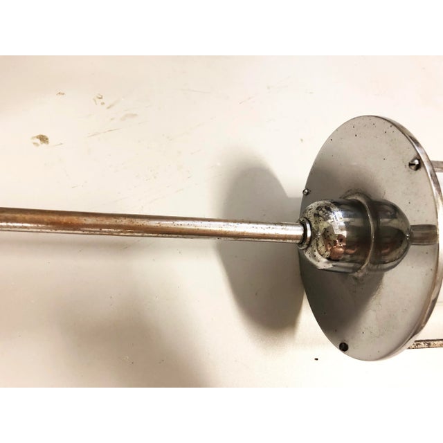 Metal Art Deco Opaline Glass Pendant For Sale - Image 7 of 16