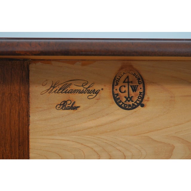Baker Model 8868 Colonial Williamsburg Walnut Lowboy Dressing Table For Sale - Image 17 of 18