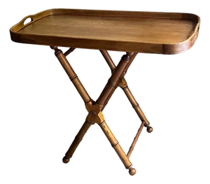 Mid- Century Tray Table With Removeable Service / Butlers Tray