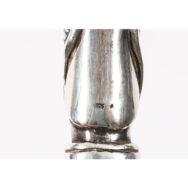 Antique French Art Nouveau Silver Walking Cane Stick, 1800s For Sale - Image 11 of 13