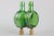 Mid 20th Century Green Carnival Glass Bottle Lamp Finials on Brass Hardware - a Pair For Sale - Image 5 of 5