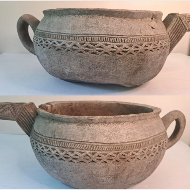 Large Hand-Carved Wood Spouted Vessel, Nuristani Kafiristan Style For Sale - Image 10 of 13
