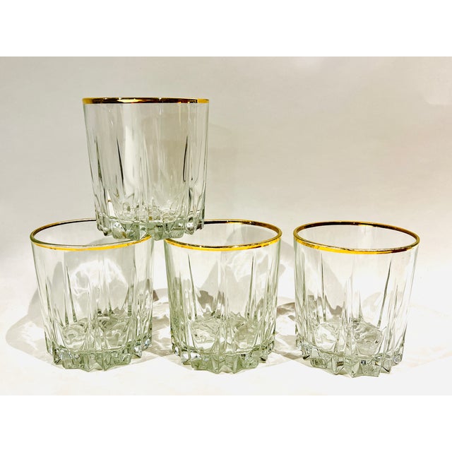 Stunning heavy gold rimmed double old fashion rocks glasses! Perfect for sharing a cocktail or your favorite bourbon after...