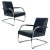 Stunning and elegant cantilevered lounge chairs designed by Antonio Citterio for Vitra. Textured leather is soft yet...