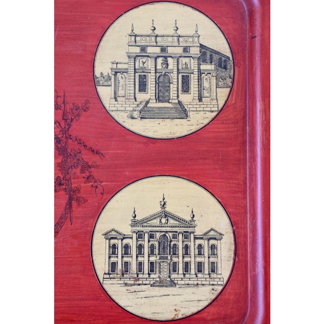 Mottahedeh Tole Architectural Tray For Sale - Image 5 of 6