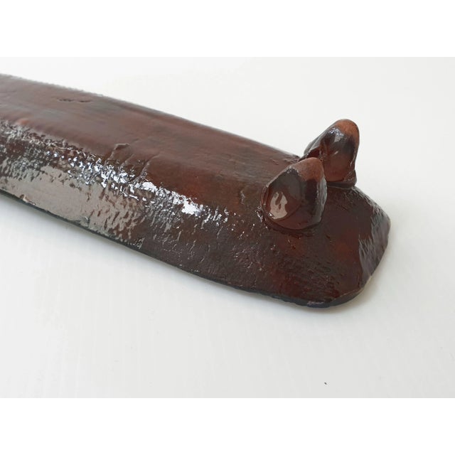 French Ceramic Vide Poche in the Style of Jean Rivier, 1950s For Sale - Image 6 of 8