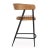 Farmhouse Chestnut Leather U-Back Counter Stool For Sale - Image 3 of 6