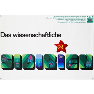 Das Wissenschaftliche Sibirien Science Exhibition Poster, GDR, 1977 For Sale
