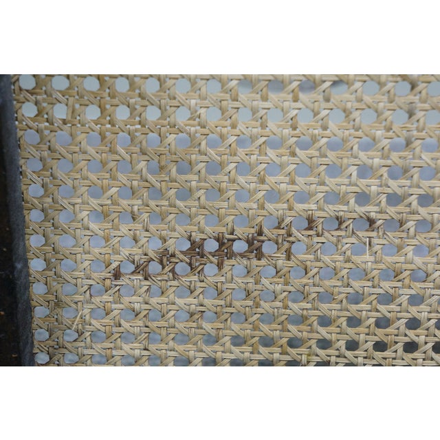 Brown Antique Walnut Caned Piano Vanity Bench Seat Stool Foot Rest 18" For Sale - Image 8 of 16