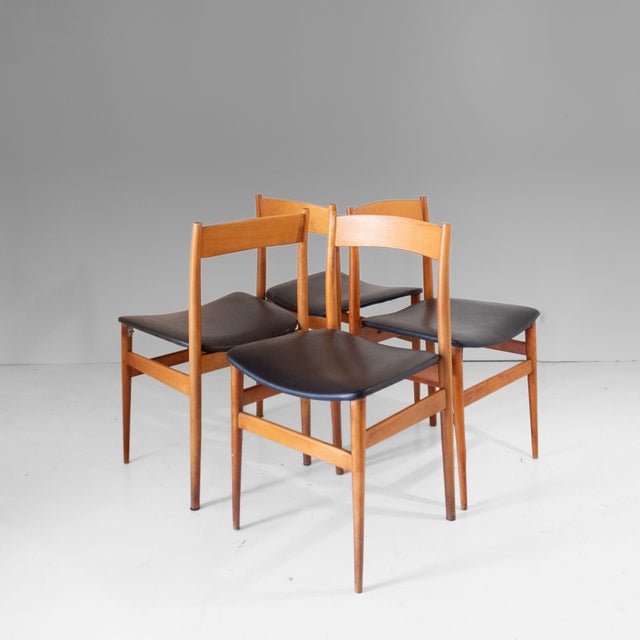 Vintage Italian Wood Dining Chairs by Passoni Udine, 1960s, Set of 4 For Sale - Image 14 of 14