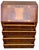 Vintage English Walnut Secretaire, 1930s For Sale - Image 3 of 9