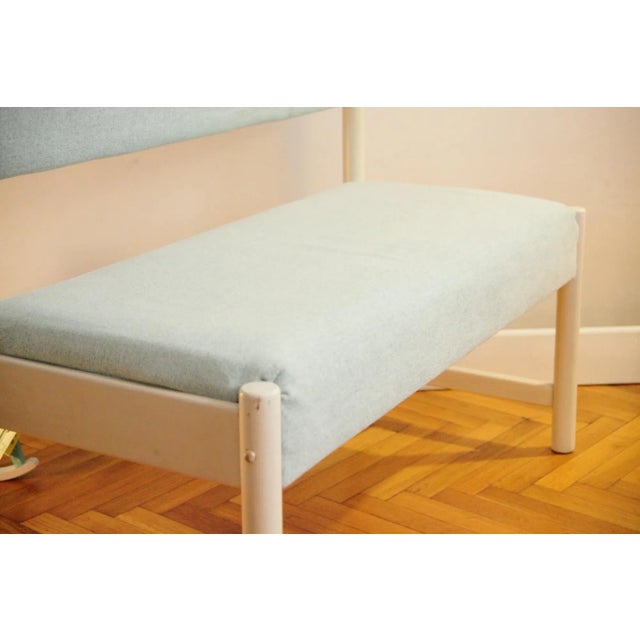 French Style Turquoise Bench, 1970s For Sale - Image 6 of 12