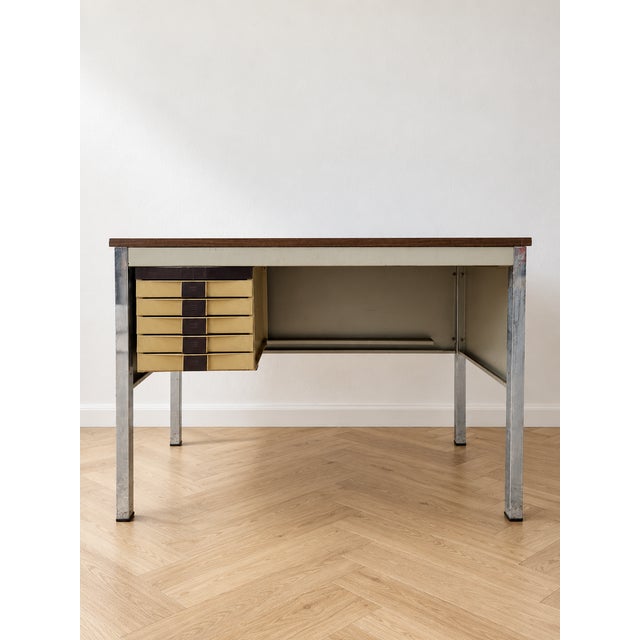 Metal Vintage Modern Industrial Desk, 1960s For Sale - Image 7 of 10
