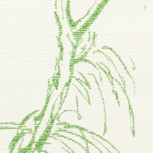 A simple, handpainted botanical print, Mori's traditional tree motifs are rendered in delicate, graceful lines on a...