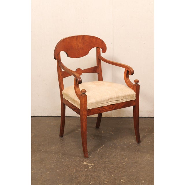Pair Swedish Empire Armchairs, Early 19th C For Sale In Atlanta - Image 6 of 11