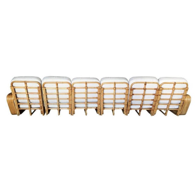 1930s Restored Art Deco Six-Strand Square Pretzel Six-Seat Sectional Sofa For Sale - Image 4 of 5