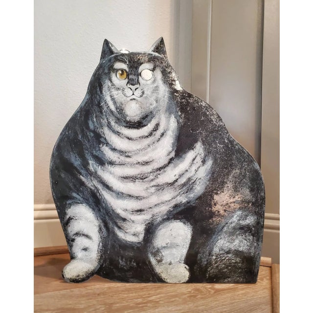 An original vintage serigraphic double sided cut aluminum 3-dimensional metal sculpture by David Gerstein (b.1944), a...