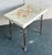 Contemporary Vintage Coastal Hand Painted Cast Concrete Side Table For Sale - Image 3 of 8