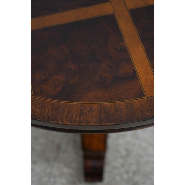 Maitland Smith Round Inlaid Accent Table For Sale - Image 9 of 15