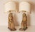 Italian Ceramic lamps figural table lamps King Tut and Cleopatra Style: Mid Century, Hollywood Regency, Egyptian, Vintage,...