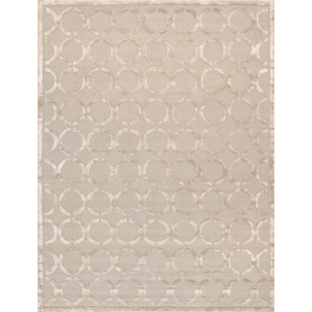 Pasargad Home Edgy Hand-Tufted Silk & Wool Area Rug- 5' X 8' For Sale