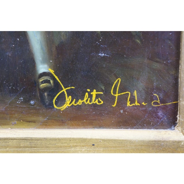 Black Late 20th Century Mr & Mrs William Hallett Morning Walk Oil Painting After Thomas Gainsbourough For Sale - Image 8 of 13