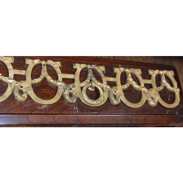 Hand-Carved French Mahogany Vitrine With Marble Top For Sale - Image 9 of 11