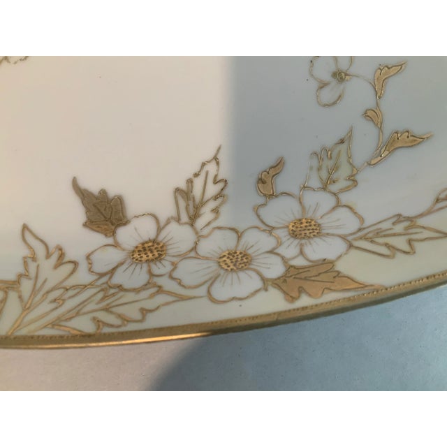 Early 1900’s Nippon Hand Painted Floral Celery Dish For Sale In New York - Image 6 of 9
