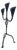 Hand Forged Iron Candelabra 27″ (68cm) Antique Copper Finish 3-Arm Sculptural Tulip Cup Centerpiece For Sale
