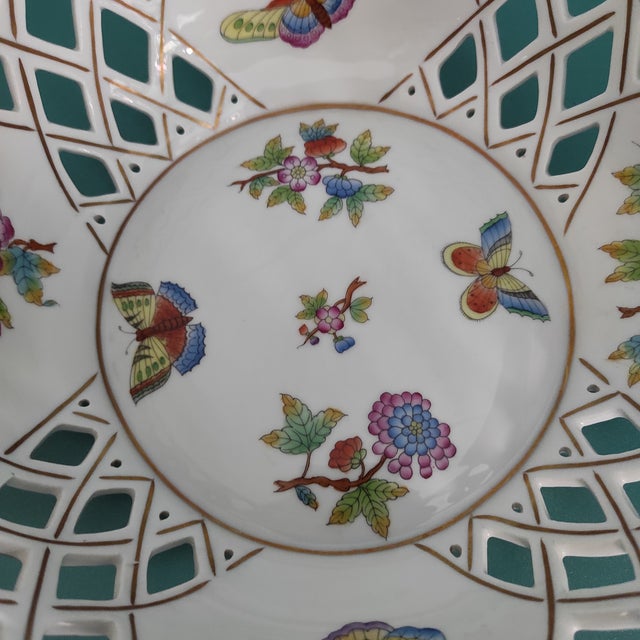 Ceramic Openwork Basket from Herend, 1970s For Sale - Image 7 of 13