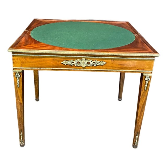 Antique French Neoclassical Game or Card Table For Sale