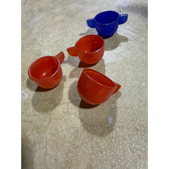 1930s J. Pressman & Co. Vintage Molded Depression Glass Children’s Toy Tea & Dinnerware Set - Set of 38 For Sale - Image 4 of 11