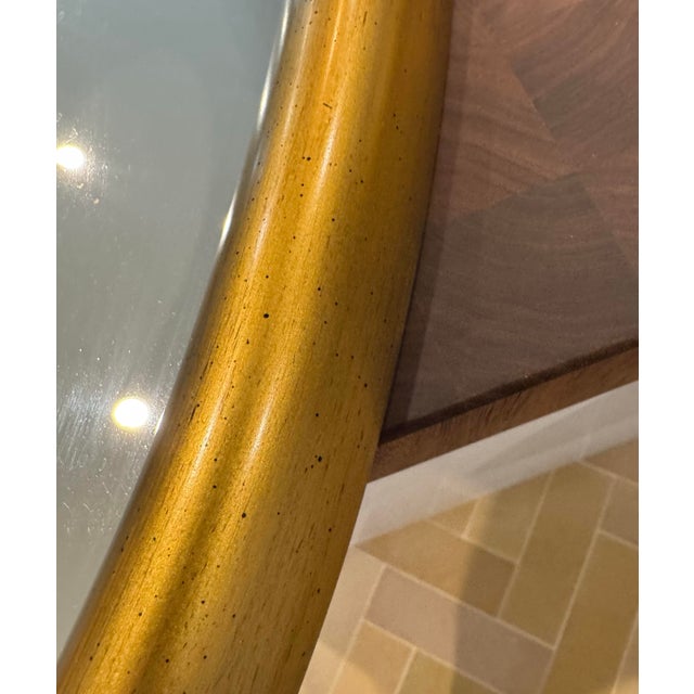 Mid-Century Modern Matching Pair of Mid 20th Century Giltwood Oval Wall Mirrors - 20" X 38" For Sale - Image 3 of 6