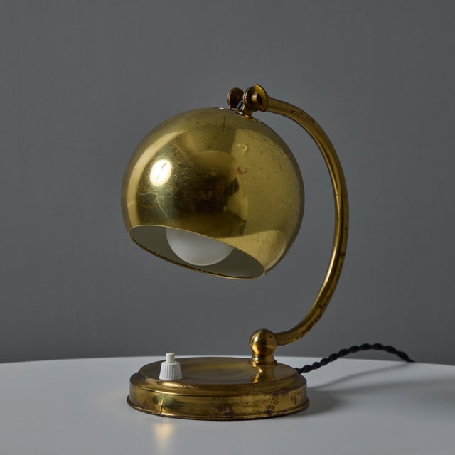 Idman Oy 1950s Mauri Almari Brass Table Lamp for Idman Oy For Sale - Image 4 of 12