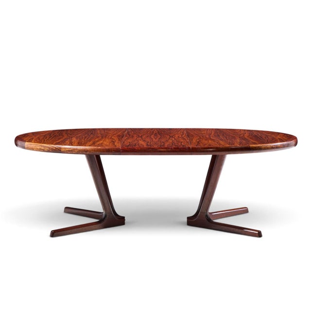 Interform Mid Century Rosewood Expanding Dining Table With 3 Leaves For Sale - Image 10 of 16