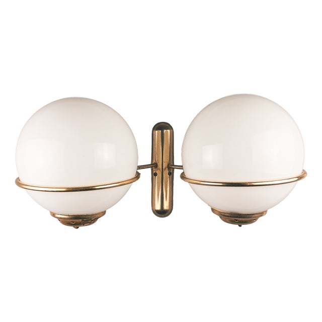 Glass Candle Sphere Wall Lamp, 1970s For Sale